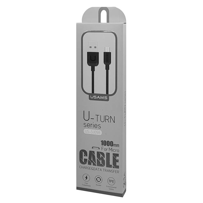 USAMS Καλώδιο USB σε Micro USB US-SJ098 U-Turn, 1m, μαύρο | eLabstore.gr USAMS Καλώδιο USB σε Micro USB US-SJ098 U-Turn, 1m, μαύρο | Αξεσουάρ κινητών | elabstore.gr