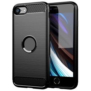 POWERTECH Θήκη Carbon Flexible MOB-1563 για iPhone SE 2020, μαύρη | Αξεσουάρ κινητών | elabstore.gr