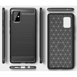 POWERTECH Θήκη Carbon Flexible MOB-1566 για Samsung A31, μαύρη | Αξεσουάρ κινητών | elabstore.gr