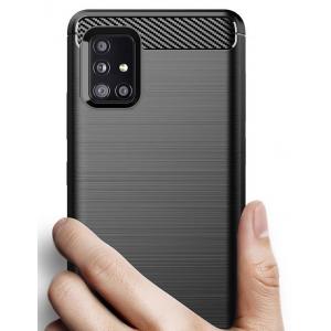 POWERTECH Θήκη Carbon Flexible MOB-1566 για Samsung A31, μαύρη | Αξεσουάρ κινητών | elabstore.gr