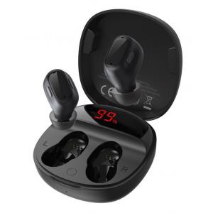 BASEUS earphones Encok WM01 Plus True Wireless, με θήκη φόρτισης, μαύρα | Αξεσουάρ κινητών | elabstore.gr