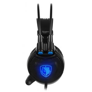 SADES Gaming Headset Octopus Plus με δόνηση, multiplatform, USB, μαύρο | Συνοδευτικά PC | elabstore.gr
