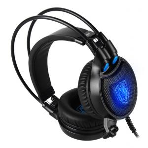 SADES Gaming Headset Octopus Plus με δόνηση, multiplatform, USB, μαύρο | Συνοδευτικά PC | elabstore.gr