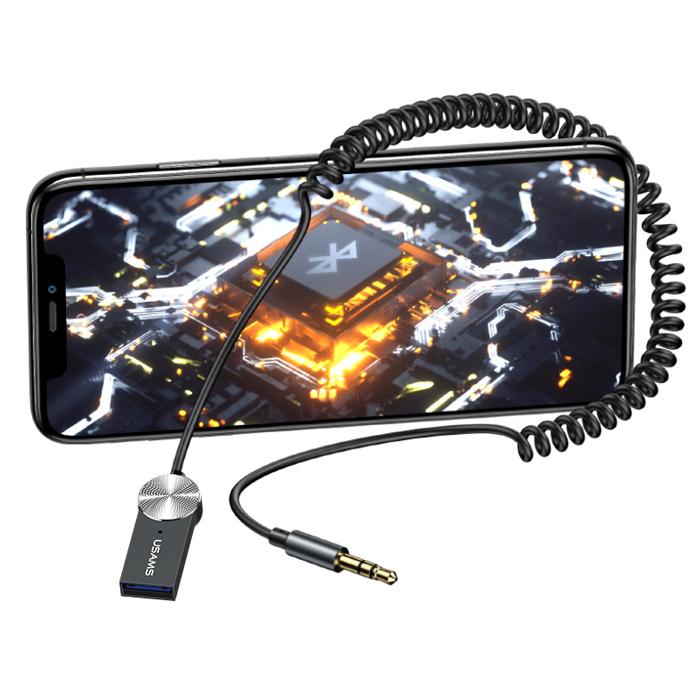 USAMS Bluetooth car audio receiver US-SJ464, μεταλλικό, γκρι | eLabstore.gr USAMS Bluetooth car audio receiver US-SJ464, μεταλλικό, γκρι | Gadgets - Αξεσουάρ | elabstore.gr