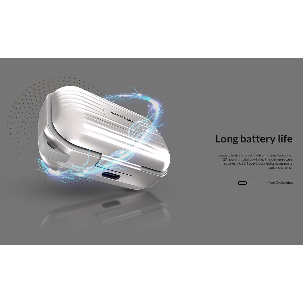 HIFUTURE earphones Voyager με θήκη φόρτισης, true wireless, titanium | eLabstore.gr HIFUTURE earphones Voyager με θήκη φόρτισης, true wireless, titanium - Image 6