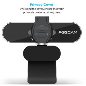 FOSCAM web κάμερα W21, USB, Full HD, μικρόφωνο, 84° γωνία θέασης, μαύρη | Συνοδευτικά PC | elabstore.gr