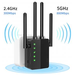 FOSCAM wifi extender WE1, 5GHZ-2.4GHz dual-band, 2x θύρες LAN, μαύρο | Δικτυακά | elabstore.gr