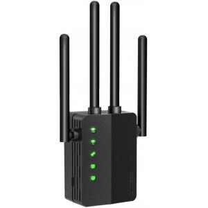 FOSCAM wifi extender WE1, 5GHZ-2.4GHz dual-band, 2x θύρες LAN, μαύρο | Δικτυακά | elabstore.gr
