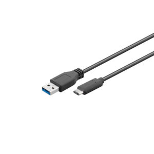 Καλώδιο Type C 3.1 σε USB 3.0 Φόρτισης - Data 1m Μαύρο Well USBC/USB3.0-1.0-WL | Περιφερειακά | elabstore.gr