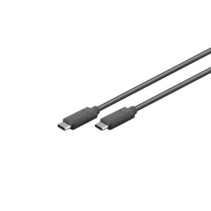 Καλώδιο Type C 3.1 σε USB-C  Φόρτισης - Data 1m Μαύρο Well USBC/USBC-1.0-WL | Περιφερειακά | elabstore.gr