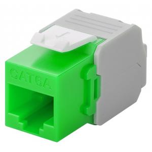 GOOBAY Keystone module RJ45 CAT 6A 90687, UTP, πράσινο | Εξοπλισμός IT | elabstore.gr