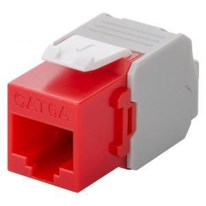 GOOBAY Keystone module RJ45 CAT 6A 90689, UTP, κόκκινο | Εξοπλισμός IT | elabstore.gr