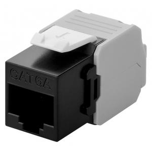 GOOBAY Keystone module RJ45 CAT 6A 90692, UTP, μαύρο | Εξοπλισμός IT | elabstore.gr