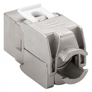 GOOBAY Keystone module RJ45 CAT 6A 90864, STP, 500 MHz, slim-line, ασημί | Εξοπλισμός IT | elabstore.gr