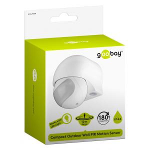 GOOBAY ανιχνευτής κίνησης 95174, εξωτερική χρήση, IP44, 180°, 12m, λευκό | Φωτισμός | elabstore.gr
