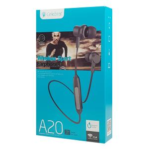CELEBRAT bluetooth earphones A20 με μαγνήτη, 10mm, BT 5.0, μαύρα | Αξεσουάρ κινητών | elabstore.gr