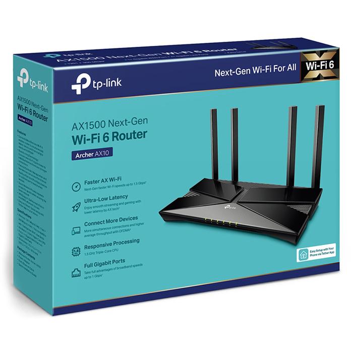 TP-LINK Router Archer AX10, AX1500 Wi-Fi 6, 1.5 Gbps, Ver. 1.0 | eLabstore.gr TP-LINK Router Archer AX10, AX1500 Wi-Fi 6, 1.5 Gbps, Ver. 1.0 | Δικτυακά | elabstore.gr