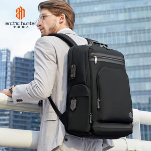 ARCTIC HUNTER τσάντα πλάτης B00415-BK με θήκη laptop, USB, μαύρη | Οικιακές & Προσωπικές Συσκευές | elabstore.gr
