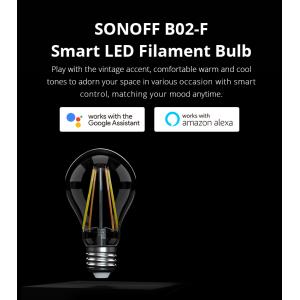 SONOFF Smart λάμπα LED Filament B02-F-A60, Wi-Fi, 7W, E27, 2200K-6500K | Φωτισμός | elabstore.gr