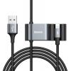 BASEUS καλώδιο αυτοκινήτου USB σε Lightning CALHZ-01, 2x USB, 3A, μαύρο | Αξεσουάρ κινητών | elabstore.gr