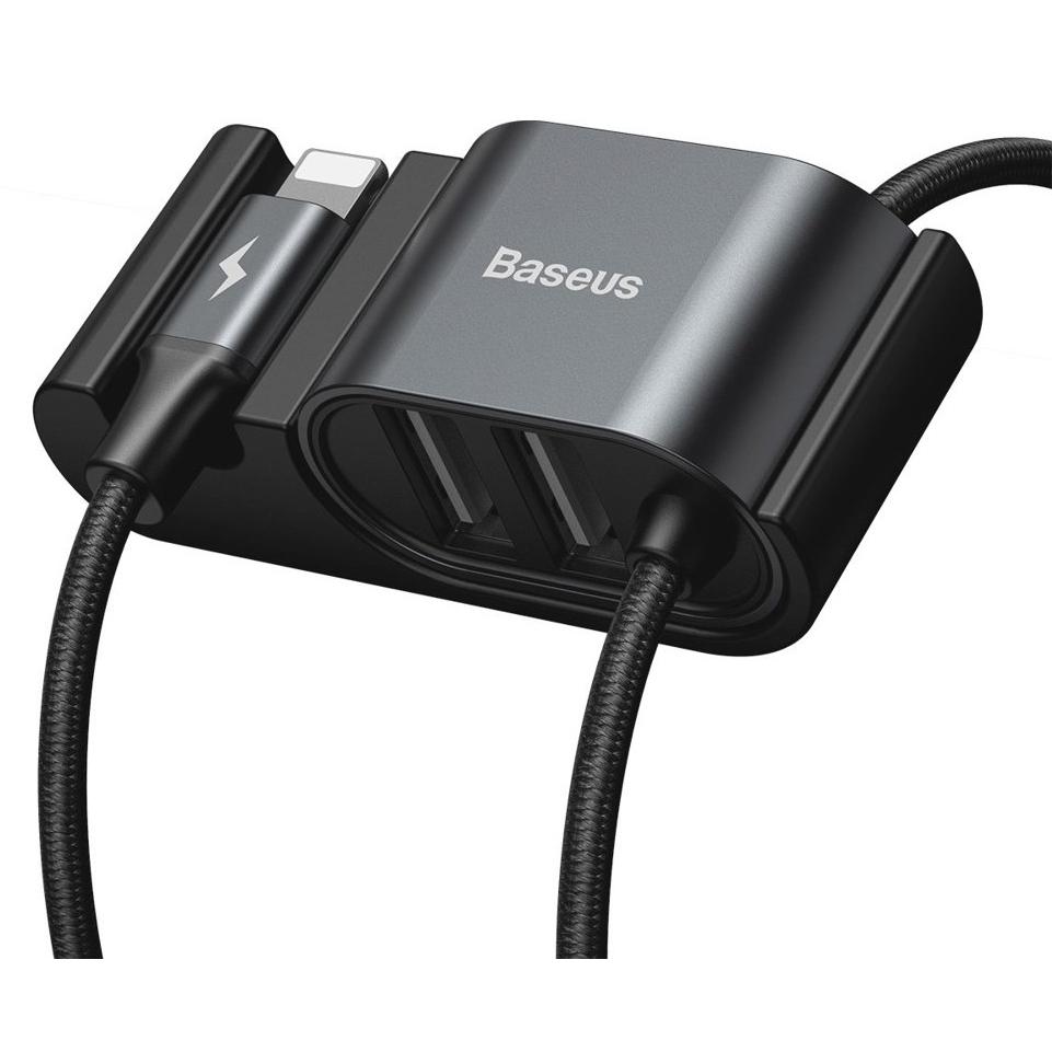 BASEUS καλώδιο αυτοκινήτου USB σε Lightning CALHZ-01, 2x USB, 3A, μαύρο | eLabstore.gr BASEUS καλώδιο αυτοκινήτου USB σε Lightning CALHZ-01, 2x USB, 3A, μαύρο | Αξεσουάρ κινητών | elabstore.gr