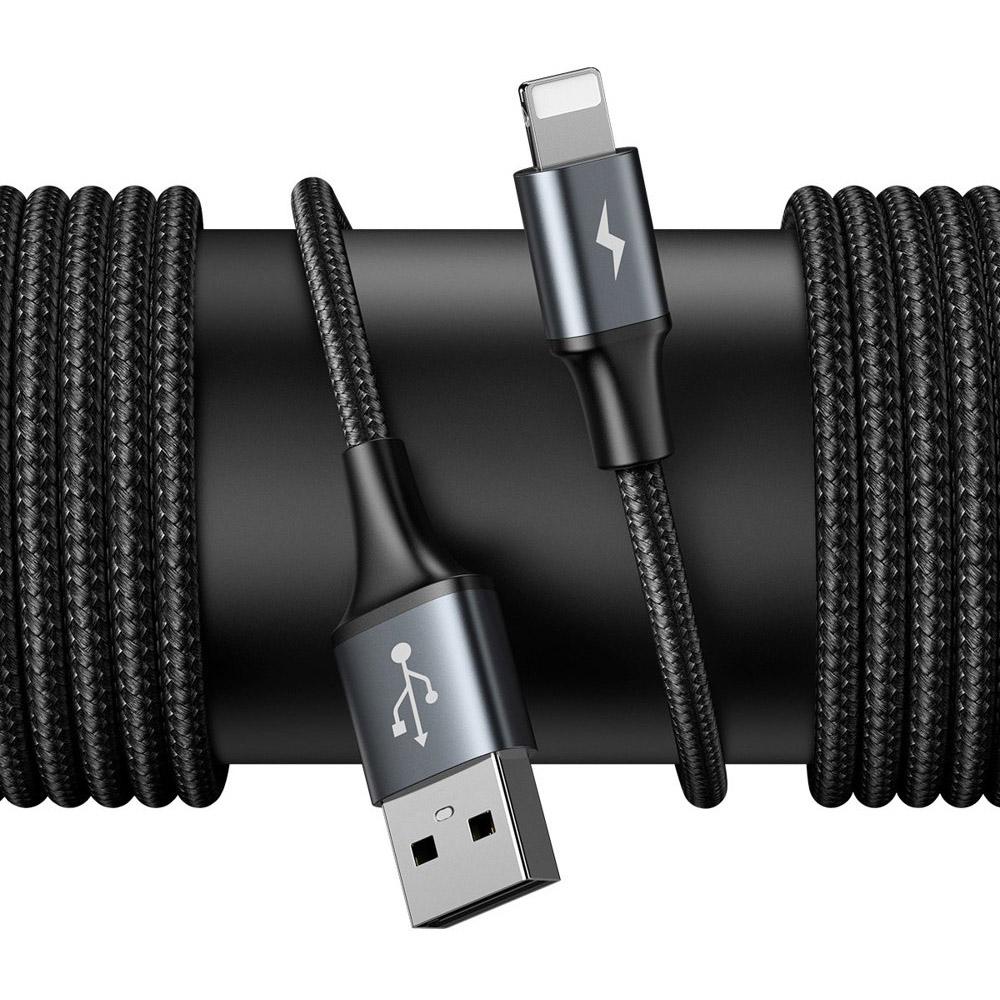 BASEUS καλώδιο αυτοκινήτου USB σε Lightning CALHZ-01, 2x USB, 3A, μαύρο | eLabstore.gr BASEUS καλώδιο αυτοκινήτου USB σε Lightning CALHZ-01, 2x USB, 3A, μαύρο | Αξεσουάρ κινητών | elabstore.gr