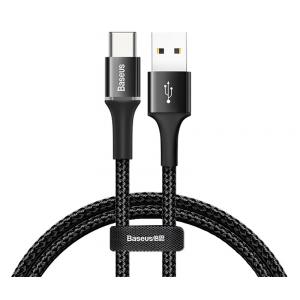 BASEUS καλώδιο USB σε USB Type-C CATGH-B01, LED, 3A, 1m, μαύρο | Αξεσουάρ κινητών | elabstore.gr