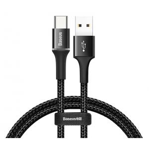 BASEUS καλώδιο USB σε USB Type-C CATGH-E01, LED, 2A, 3m, μαύρο | Αξεσουάρ κινητών | elabstore.gr