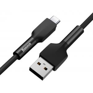 BASEUS καλώδιο USB σε USB Type-C CATGJ-A01 σιλικόνης, 2A, 2m, μαύρο | Αξεσουάρ κινητών | elabstore.gr