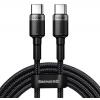 BASEUS καλώδιο USB Type-C CATKLF-ALG1, 20V 5A 100W, 2m, μαύρο-γκρι | Αξεσουάρ κινητών | elabstore.gr