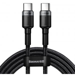 BASEUS καλώδιο USB Type-C CATKLF-ALG1, 20V 5A 100W, 2m, μαύρο-γκρι | Αξεσουάρ κινητών | elabstore.gr