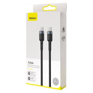 BASEUS καλώδιο USB Type-C CATKLF-ALG1, 20V 5A 100W, 2m, μαύρο-γκρι | Αξεσουάρ κινητών | elabstore.gr