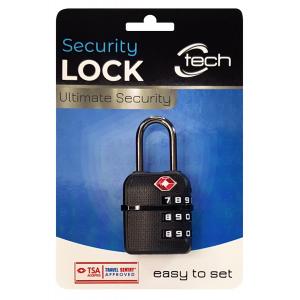 CTECH λουκέτο ασφαλείας συνδυασμού CTL-0007, 28mm, TSA, μεταλλικό, μαύρο | Gadgets - Αξεσουάρ | elabstore.gr