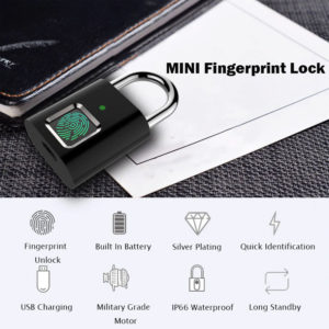 Λουκέτο ασφαλείας με fingerprint CTL-0021, 50mm, μεταλλικό, μαύρο | eLabstore.gr Λουκέτο ασφαλείας με fingerprint CTL-0021, 50mm, μεταλλικό, μαύρο | Gadgets | elabstore.gr