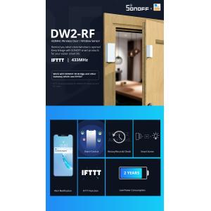 SONOFF alarm sensor πόρτας & παραθύρου DW2-RF, RF 433MHz | Οικιακές & Προσωπικές Συσκευές | elabstore.gr