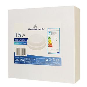 POWERTECH LED φωτιστικό τοίχου EXTL-0003, αισθητήρας κίνησης, 15W, λευκό | Φωτισμός | elabstore.gr