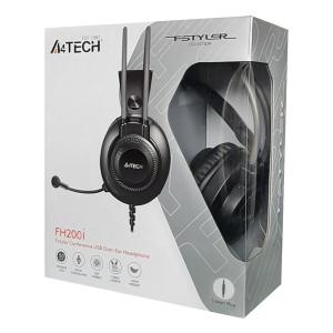 A4TECH Headset FH200i, 3.5mm, 50mm ακουστικά, μαύρα | Συνοδευτικά PC | elabstore.gr