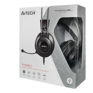 A4TECH Headset FH200U, USB, 50mm ακουστικά, DSP stereo, μαύρα | Συνοδευτικά PC | elabstore.gr