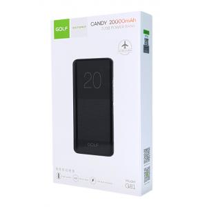 GOLF Power bank Candy G81 20000mAh, 2x output, 2.1A, μαύρο | Αξεσουάρ κινητών | elabstore.gr