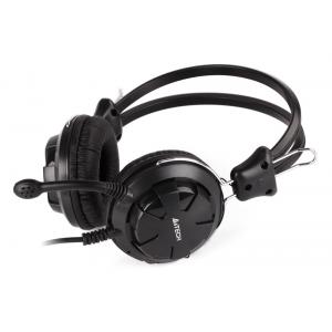 A4TECH Headset HS-28, 3.5mm, 40mm ακουστικά, stereo, μαύρα | Συνοδευτικά PC | elabstore.gr