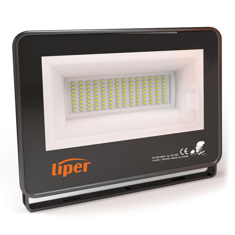 LIPER LED προβολέας LPFL-100BS01 100W, 4000K, 8000lm, IP66, 220V, μαύρος | eLabstore.gr LIPER LED προβολέας LPFL-100BS01 100W, 4000K, 8000lm, IP66, 220V, μαύρος | Φωτισμός | elabstore.gr