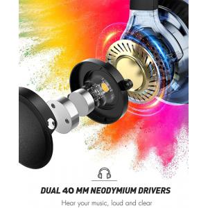 MPOW headphones H7, wireless & wired, 40mm, mic, μαύρα | Αξεσουάρ κινητών | elabstore.gr