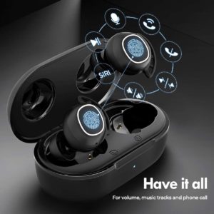 MPOW earphones M30 με θήκη φόρτισης, True Wireless, μαύρα | Αξεσουάρ κινητών | elabstore.gr