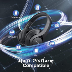 MPOW headphones 059 Pro/Lite, wireless & wired, 40mm, mic, μαύρα | Αξεσουάρ κινητών | elabstore.gr