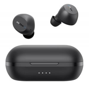 MPOW earphones M12 με θήκη φόρτισης, True Wireless, μαύρα | Αξεσουάρ κινητών | elabstore.gr