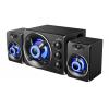 POWERTECH ηχεία Crystal sound PT-841, 2.1, 5W + 2x 3W, 3.5mm, μαύρα | Συνοδευτικά PC | elabstore.gr