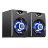 POWERTECH ηχεία Crystal sound PT-842, 2x 3W, 3.5mm, μαύρα | Συνοδευτικά PC | elabstore.gr