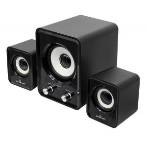 POWERTECH ηχεία Essential sound PT-843, 2.1, 5W + 2x 3W, 3.5mm, μαύρα | Συνοδευτικά PC | elabstore.gr