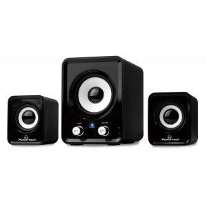 POWERTECH ηχεία Essential sound PT-843, 2.1, 5W + 2x 3W, 3.5mm, μαύρα | Συνοδευτικά PC | elabstore.gr