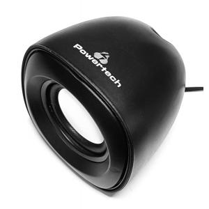 POWERTECH ηχεία Essential sound PT-844, 2x 3W, 3.5mm, μαύρα | Συνοδευτικά PC | elabstore.gr